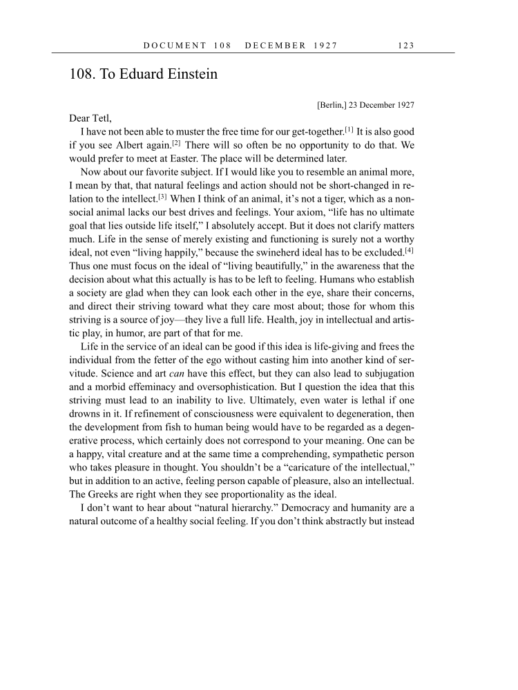 Volume 16: The Berlin Years: Writings & Correspondence, June 1927-May 1929 (English Translation Supplement) page 123