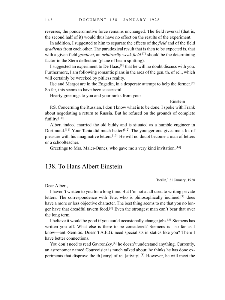 Volume 16: The Berlin Years: Writings & Correspondence, June 1927-May 1929 (English Translation Supplement) page 148