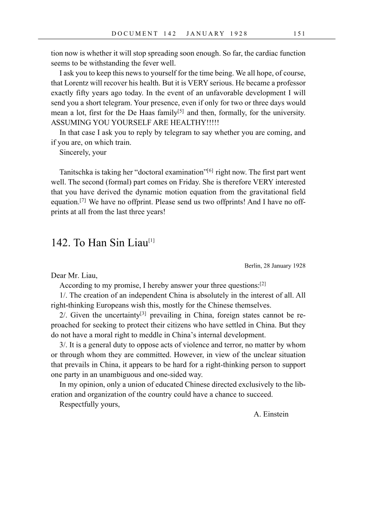 Volume 16: The Berlin Years: Writings & Correspondence, June 1927-May 1929 (English Translation Supplement) page 151