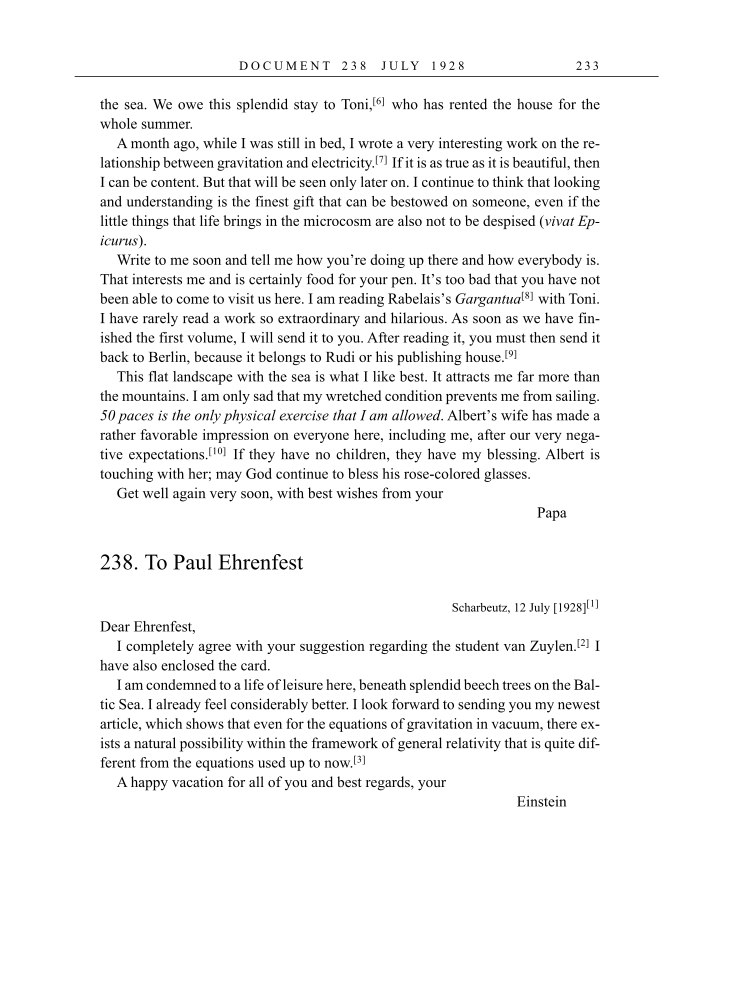 Volume 16: The Berlin Years: Writings & Correspondence, June 1927-May 1929 (English Translation Supplement) page 233