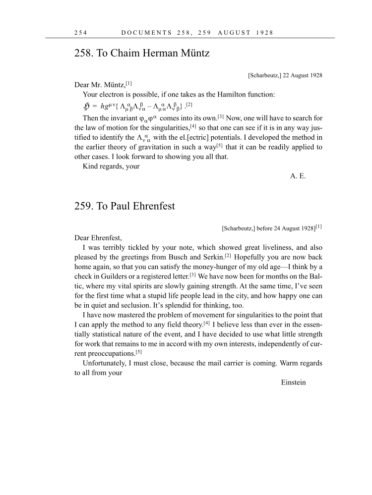 Volume 16: The Berlin Years: Writings & Correspondence, June 1927-May 1929 (English Translation Supplement) page 254