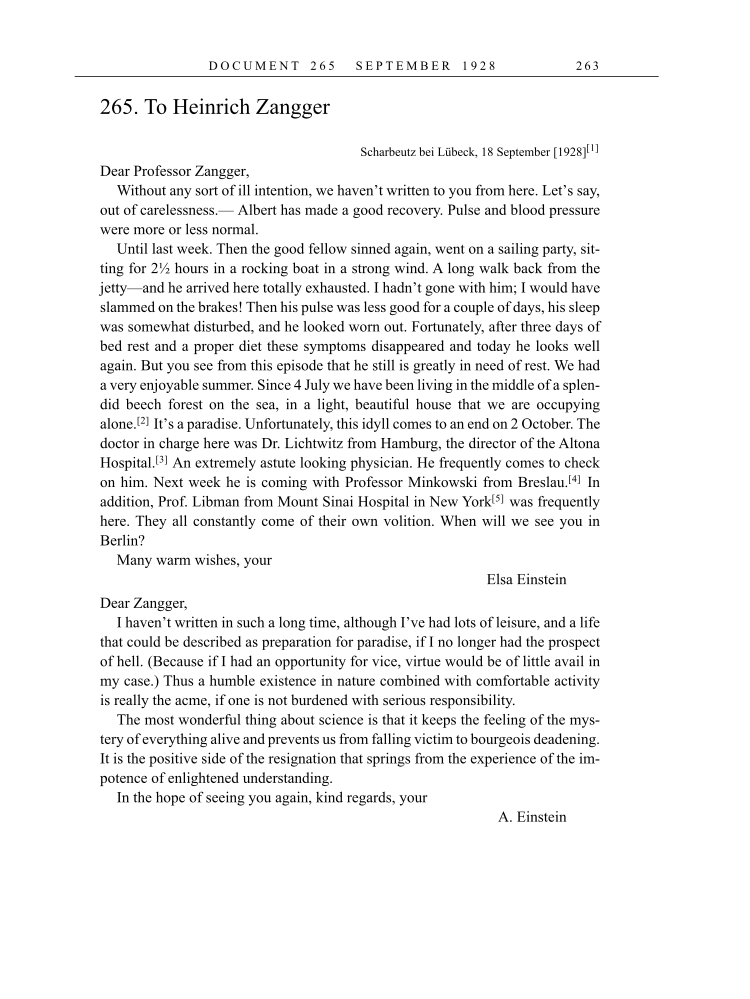 Volume 16: The Berlin Years: Writings & Correspondence, June 1927-May 1929 (English Translation Supplement) page 263