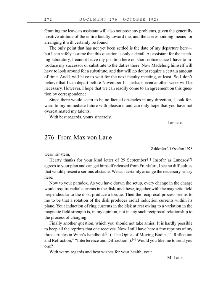 Volume 16: The Berlin Years: Writings & Correspondence, June 1927-May 1929 (English Translation Supplement) page 272