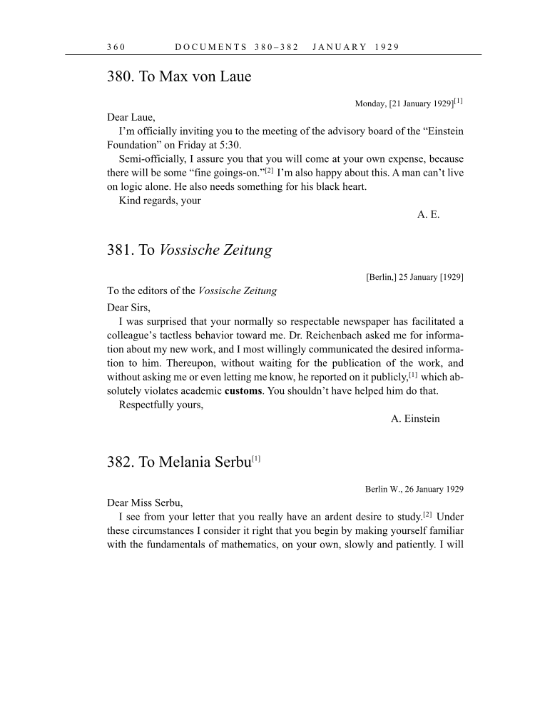 Volume 16: The Berlin Years: Writings & Correspondence, June 1927-May 1929 (English Translation Supplement) page 360