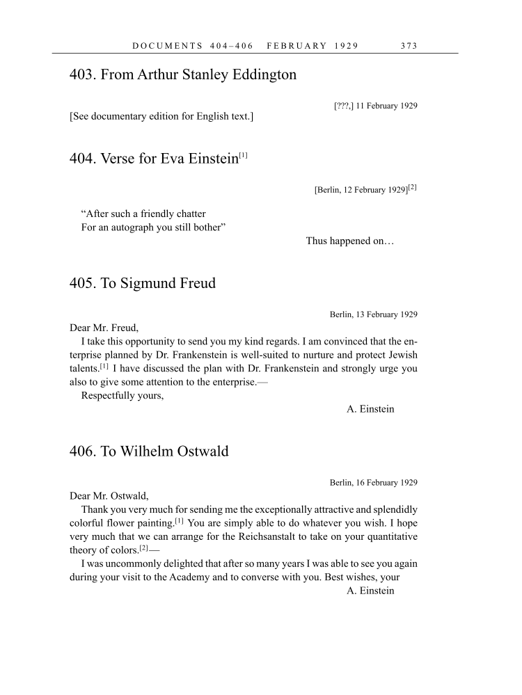 Volume 16: The Berlin Years: Writings & Correspondence, June 1927-May 1929 (English Translation Supplement) page 373