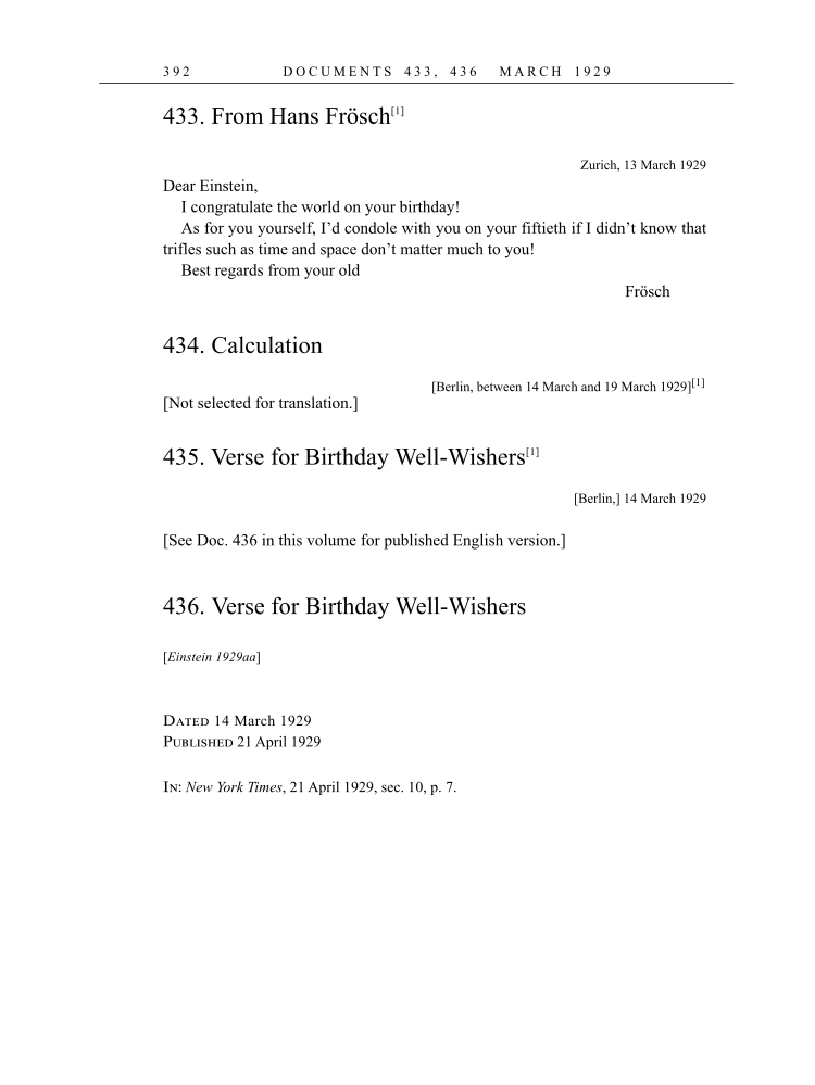 Volume 16: The Berlin Years: Writings & Correspondence, June 1927-May 1929 (English Translation Supplement) page 392