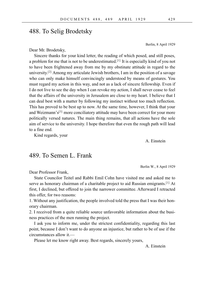 Volume 16: The Berlin Years: Writings & Correspondence, June 1927-May 1929 (English Translation Supplement) page 429