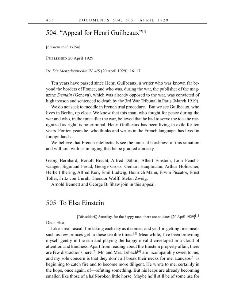 Volume 16: The Berlin Years: Writings & Correspondence, June 1927-May 1929 (English Translation Supplement) page 436