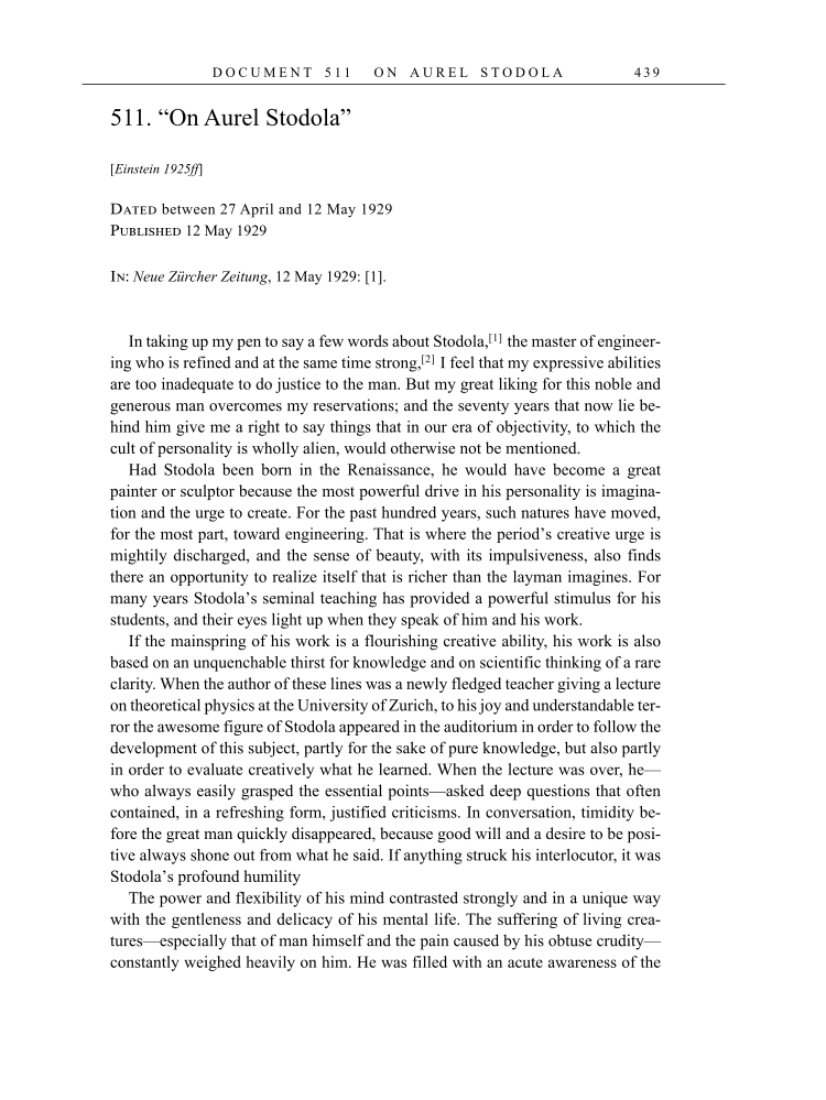Volume 16: The Berlin Years: Writings & Correspondence, June 1927-May 1929 (English Translation Supplement) page 439