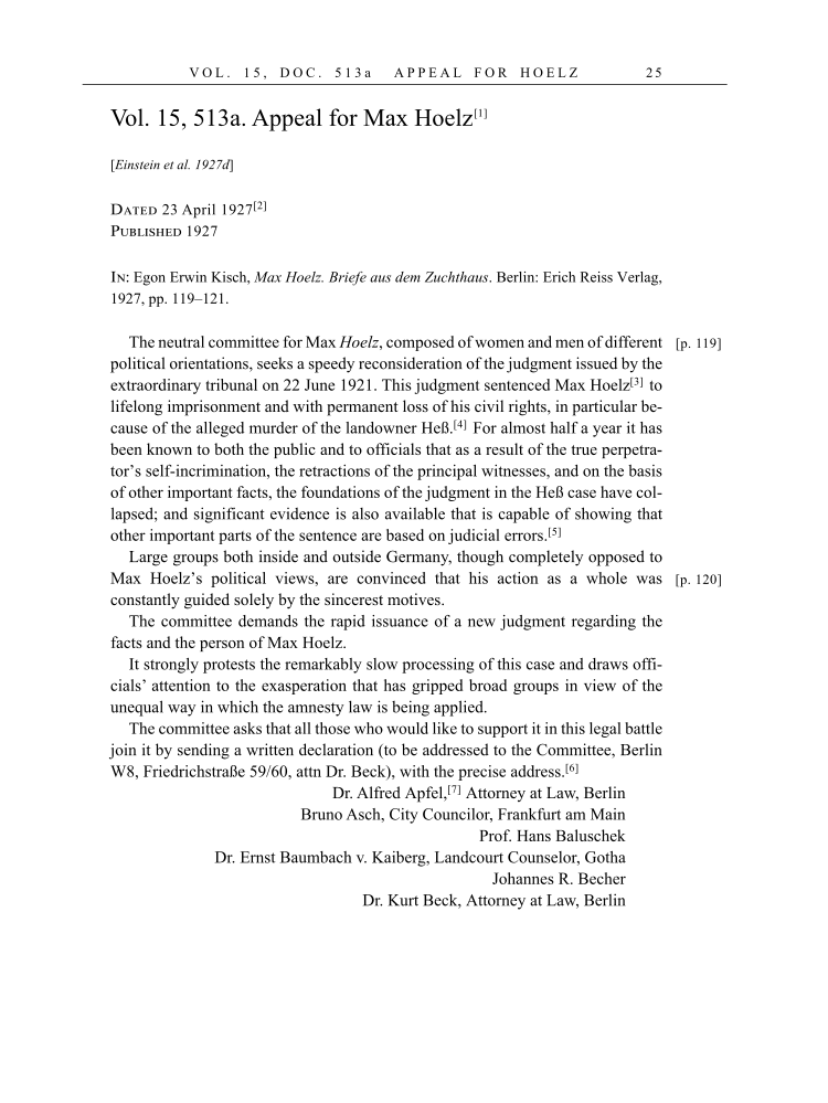 Volume 16: The Berlin Years: Writings & Correspondence, June 1927-May 1929 (English Translation Supplement) page 25